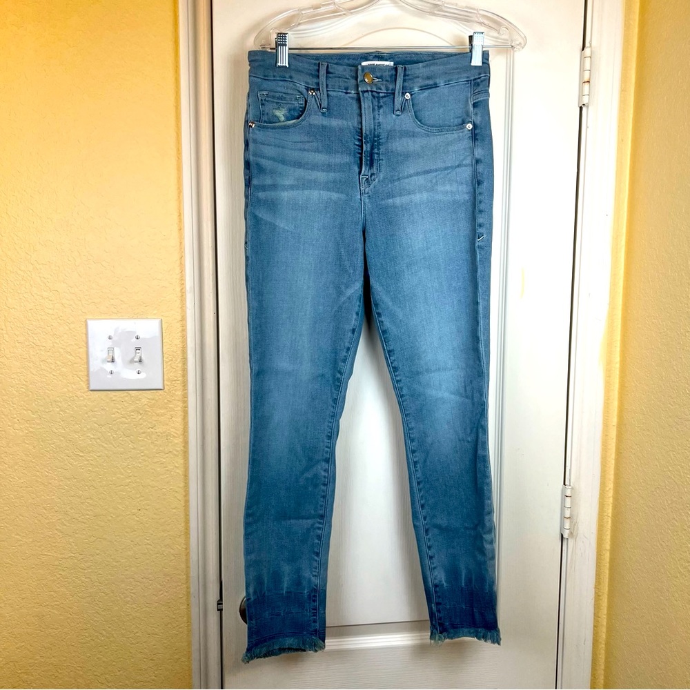 Good American Light Wash High Waist Good Legs Jeans Size 10 - Picture 4 of 13